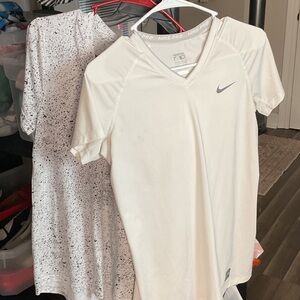 Nike Pro White V-Neck Shirt